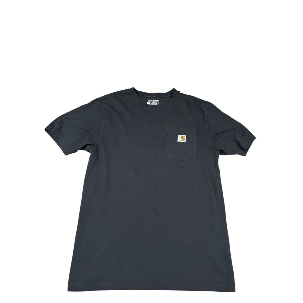 Men's‎ Size Small Carhartt Loose Fit Pocket T-Shirt Black Workwear Tee Cotton